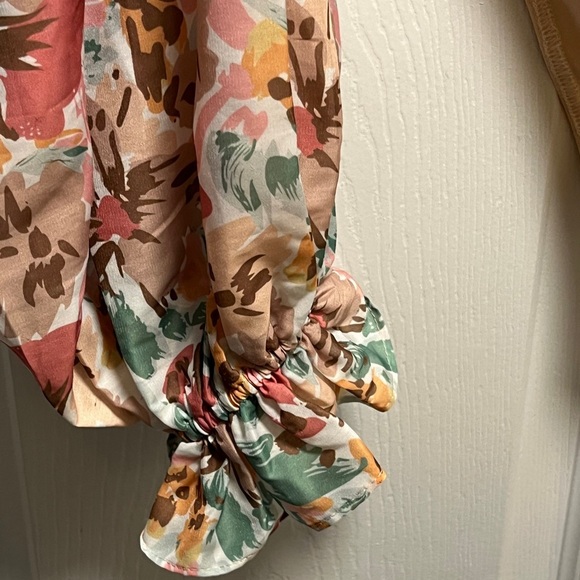 Floral Off-Shoulder Bodysuit with Ruffled Sleeves - Picture 8 of 11